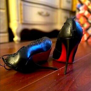 Christian Louboutin Black Strap Pump